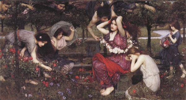 John William Waterhouse Flor and the Zephyrs Norge oil painting art